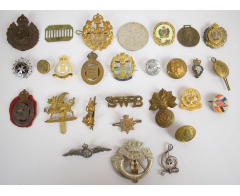 Approximately fifteen British Army cap badges including Royal Engineers plastic economy by Stanley &amp; Son Walsall, Cornwal