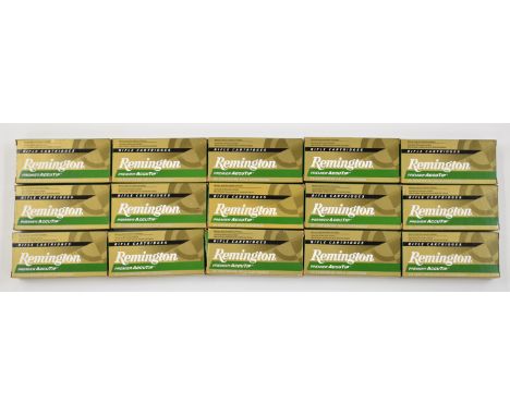 Three-hundred .222 Remington Premier AccuTip rifle cartridges, all in original boxes. PLEASE NOTE THAT A VALID RELEVANT FIREA