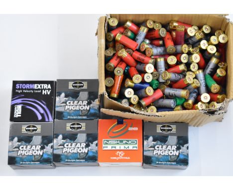 Over two-hundred 12 bore shotgun cartridges including Gamebore, Prima etc, some in original boxes.&nbsp;PLEASE NOTE THAT A VA