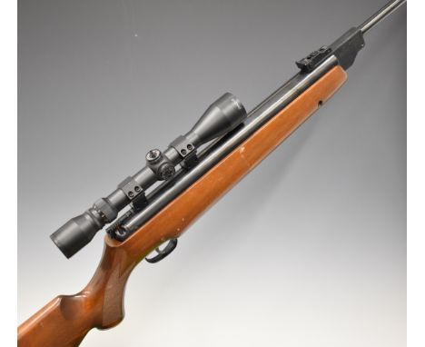 Beeman Kodiak .25 FAC air rifle with chequered semi-pistol grip, raised cheek piece, adjustable sights and Richter Optik 3-9x