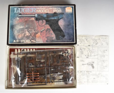 LS 1:1 scale Luger Parabellum Pistol Model M08 plastic model kit, in original box.&nbsp;