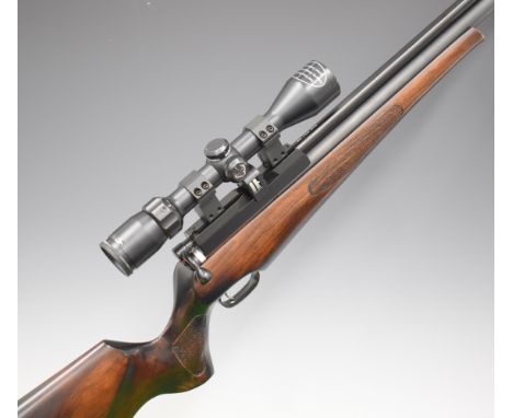 RWS Series 50 .22 PCP FAC air rifle with textured semi-pistol grip and forend, raised cheek piece, adjustable trigger, 10-sho