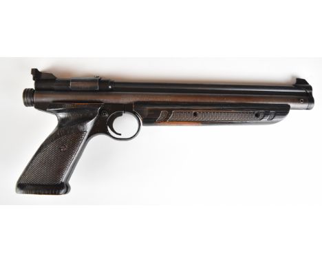 Crosman American Classic Model 1377 .177 target air pistol with shaped and chequered grips and adjustable sights, serial numb