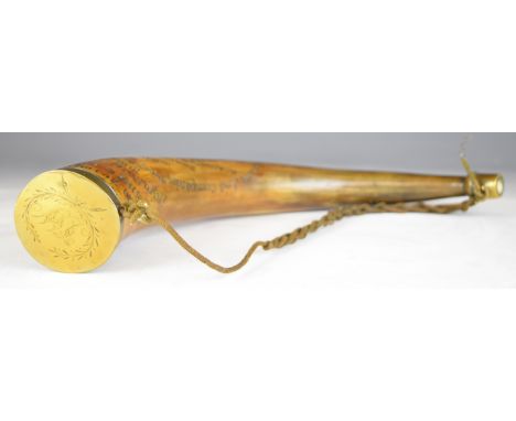 British Army 39th Regiment of Foot (Dorsetshire Regiment) decorated powder horn with castle and battle honours including East