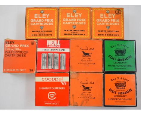 Two-hundred-and-fifty various 12 bore shotgun cartridges including Eley Grad Prix, Carey Gunmakers The Ledbury and Raison & S