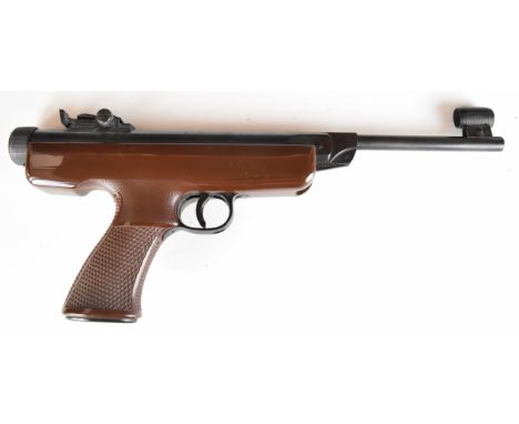Original Model 5 .22 target air pistol with shaped and textured composite grip and adjustable sights, NVSN.&nbsp;