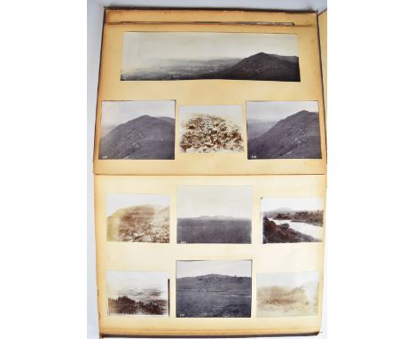 British Army Officer's late 19th / early 20thC photograph album of approximately 70 photos of Colonial Service and Boer War i