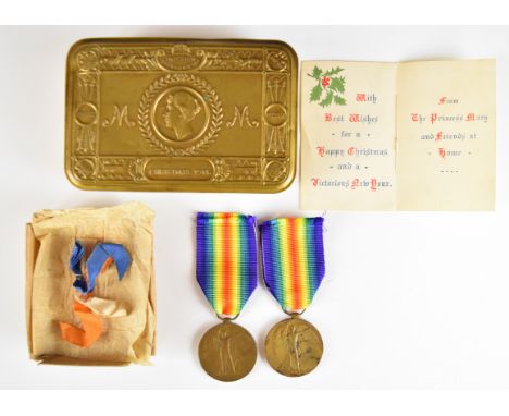 British Army WW1 Victory Medal named to 14092 Pte W G Morgan, Dorset Regiment together with another example with the name era