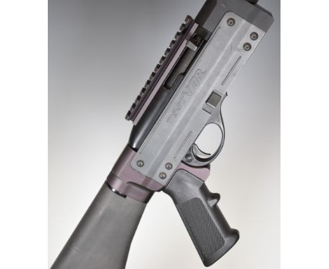 Remington 597 VTR&nbsp;.22 rifle with composite stock, chequered pistol grip, sound moderator and 20.5 inch barrel, overall l