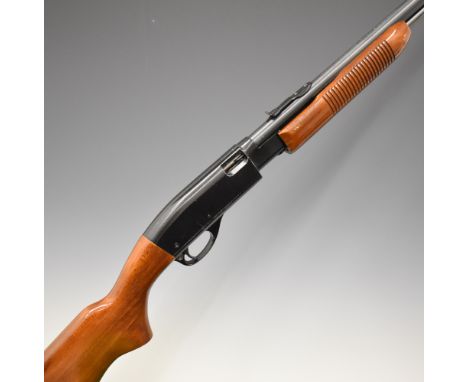 Remington Fieldmaster Model 572 .22 pump-action rifle with adjustable sights, semi-pistol grip, sound moderator and 30 inch b