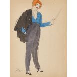 Jeanne Mammen. Frau mit Säbel. Um 1910/14