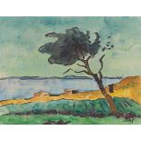 Karl Schmidt-Rottluff. „Baum am See“ (Lebasee). Um 1935