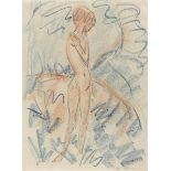 Otto Mueller. Knabe in Landschaft. Um 1915