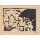 Erich Heckel. „Ballspielende (Ballspiel/Im Sommer/Kinderakte in Landschaft)“. 1911