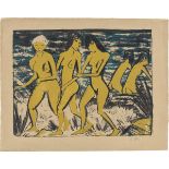 Otto Mueller. „Fünf gelbe Akte am Wasser“. 1921