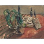 Franz Radziwill. „Stillleben mit Flaschen und Büchern“ („Stilleben mit Flaschen“). 1924/25