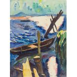 Karl Schmidt-Rottluff. Fischerboot am Lebasee. 1934