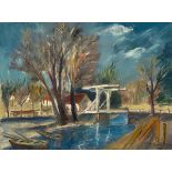 Franz Heckendorf. Zugbrücke am Molchowsee. 1928