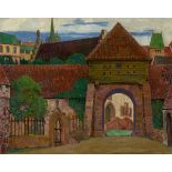 Heinrich Vogeler. „Bühnenbildentwurf zu ‚Schwester Beatrix‘“. Um 1901