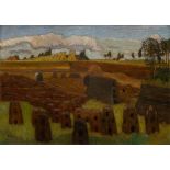 Otto Modersohn. Moorlandschaft mit Torfhaufen bei Bergedorf. 1914/15