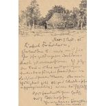 Franz Marc. Postkarte an Julie Kerschensteiner. 1901
