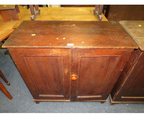  St Mary's Abbey - A VINTAGE PINE TWO DOOR CABINET H-81 W-81 CM