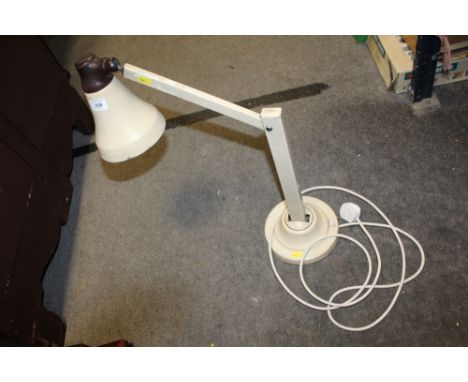 St Mary's Abbey - A VINTAGE 'CORNER CROFT, COVENTRY' WANBALITE ENAMEL AND BAKELITE ANGLE POISE LAMP