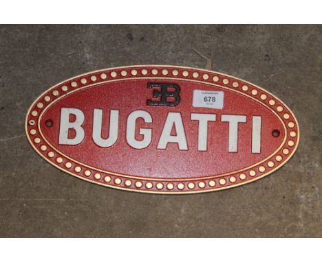 ***A REPRODUCTION BUGATTI PLAQUE**