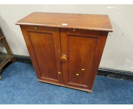 St Mary's Abbey - A VINTAGE PINE TWO DOOR CUPBOARD H-887 W-78 CM