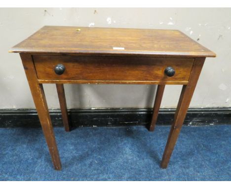 St Mary's Abbey - A VINTAGE PINE SINGLE DRAWER SIDE TABLE H-73 W-71 CM