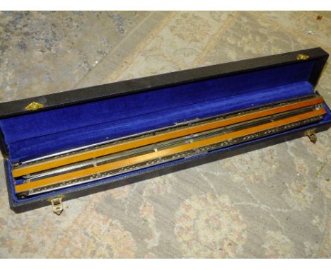 AN M. HOHNER LARGE CASED CHORD 48 HARMONICA, L 58.5 CM