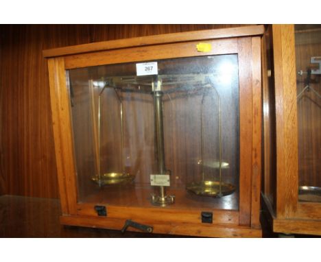 A CASED SET OF VINTAGE SCALES BY PHILIP HARRIS OF BIRMINGHAM