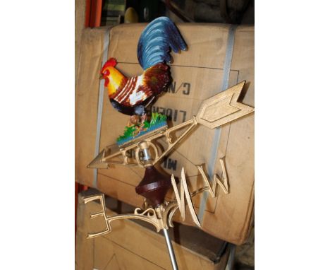 ***A WALL MOUNTED COCKEREL WEATHER VANE**