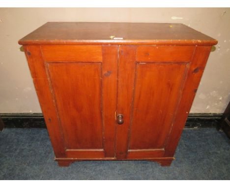St Mary's Abbey - A VINTAGE PINE TWO DRAWER CUPBOARD H-92 CM W-84 CM
