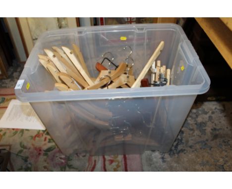 A LARGE QUANTITY OF MAINETTE WOODEN COAT HANGERS FOR M&amp;S