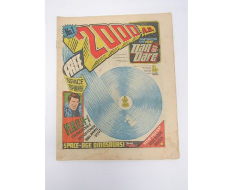 2000AD Programme #1 comic book, first issue dated 26th Feb 1977, featuring an advert for issue #2 introducing Judge Dredd (no