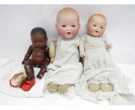 Three early 20th Century Armand Marseille My Dream Baby bisque head dolls, two of which with cracked/repaired heads (3, a/f)