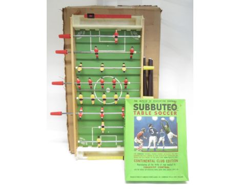 A vintage Subbuteo Continental Club Edition table football set (incomplete) and a boxed football table (2)
