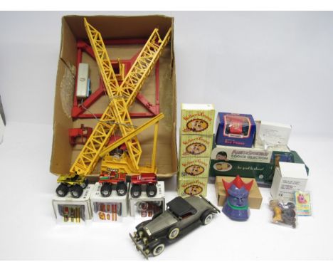 A group of mixed toys including Majorette monster trucks, Wallace &amp; Gromit figure sets, Vivid Imagination Puppy In My Poc