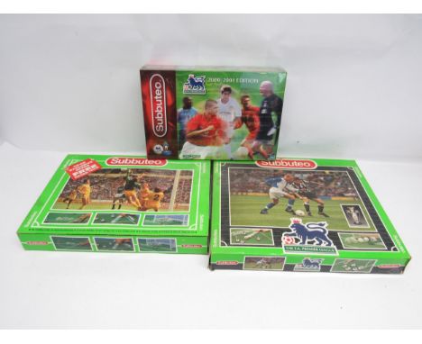 A Hasbro Subbuteo 2000/2001 Premier League table football set (sealed), together with two 1990s sets comprising no's 60270 an