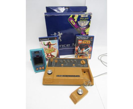 Retro Gaming - A Bandai Electronics Missile Invader handeld video game, Hanimex 7771 electronic TV game, boxed Logic 3 Sony P