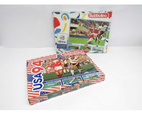 Two Subbuteo table football sets; 60240 USA 94 World Cup and 60260 Euro 96 (2)
