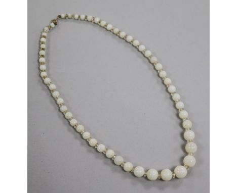 An opal and crystal necklace with 9ct gold clasp