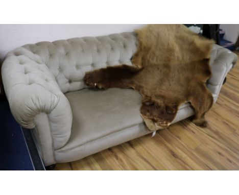 A late Victorian Chesterfield sofa W.204cm