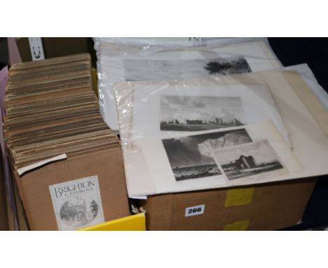 Sussex Theme: assorted unframed prints, Warthies of Sussex 1865, 38 x A&C Black Sketch book series etc