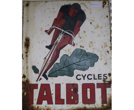 Talbot cycles enamel sign