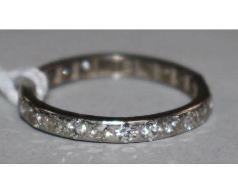 A platinum and diamond full eternity ring