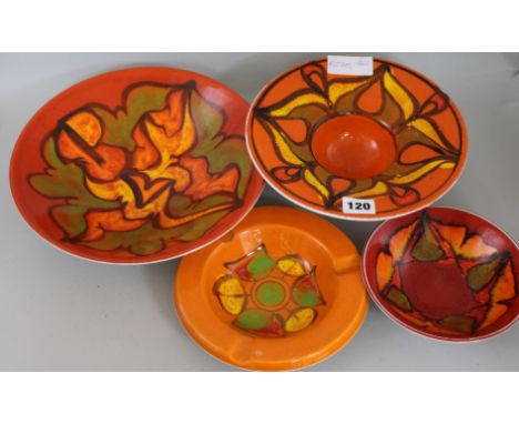 A group of Poole pottery, Delphis
