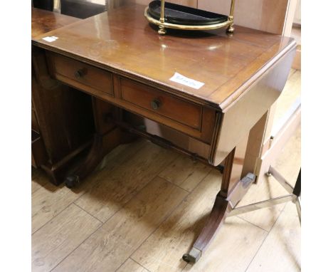 A late 19th century mahogany sofa table, W.78cm