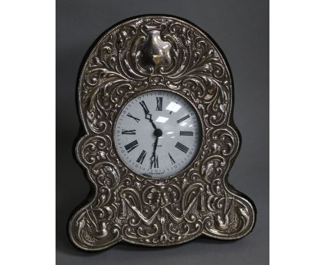 A silver clock